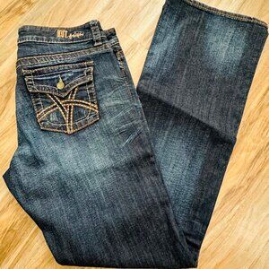 KUT from the Kloth So Low Bootcut Jeans Womens 14 Dark Wash Low Rise